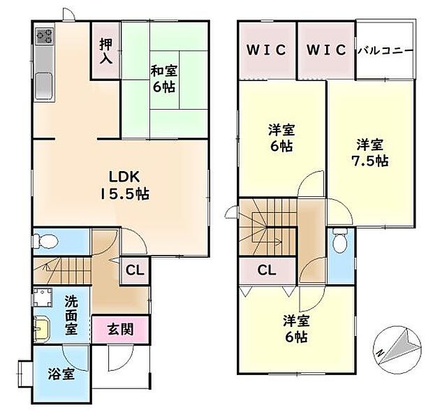 南海本線 尾崎駅まで 徒歩21分(4LDK)の間取り