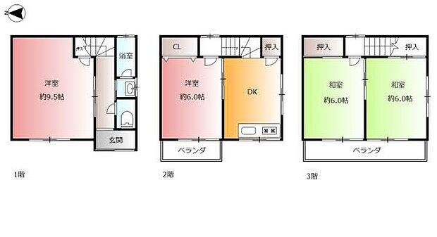 阪急神戸線 神崎川駅まで 徒歩9分(4DK)の間取り