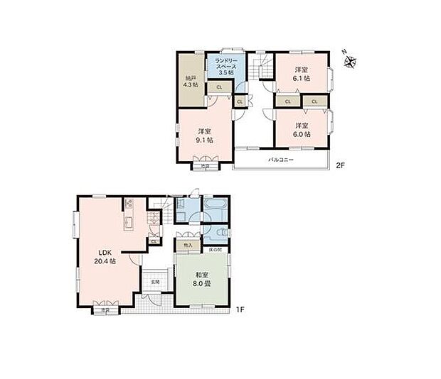 新発田市御幸町4丁目　第2　リセットハウス(4SLDK)の間取り