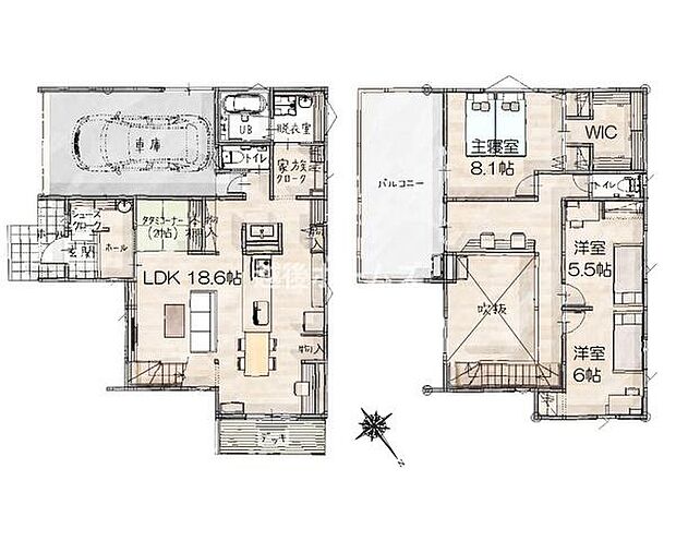 ＪＲ越後線 関屋駅まで 徒歩50分(3LDK)の間取り