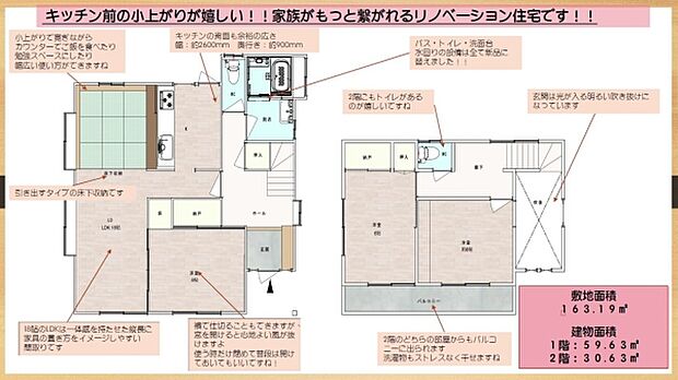 御殿場市神山　中古戸建(3LDK)の間取り