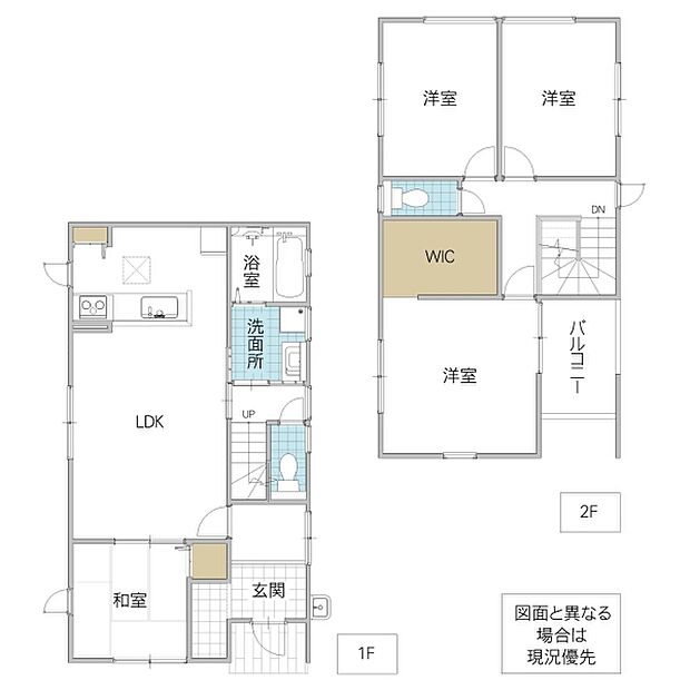 水戸市千波町(4LDK)の間取り