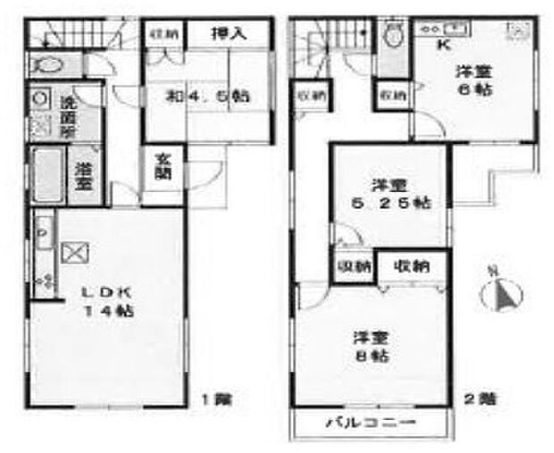 さいたま市北区日進町2丁目(4LDK)の間取り