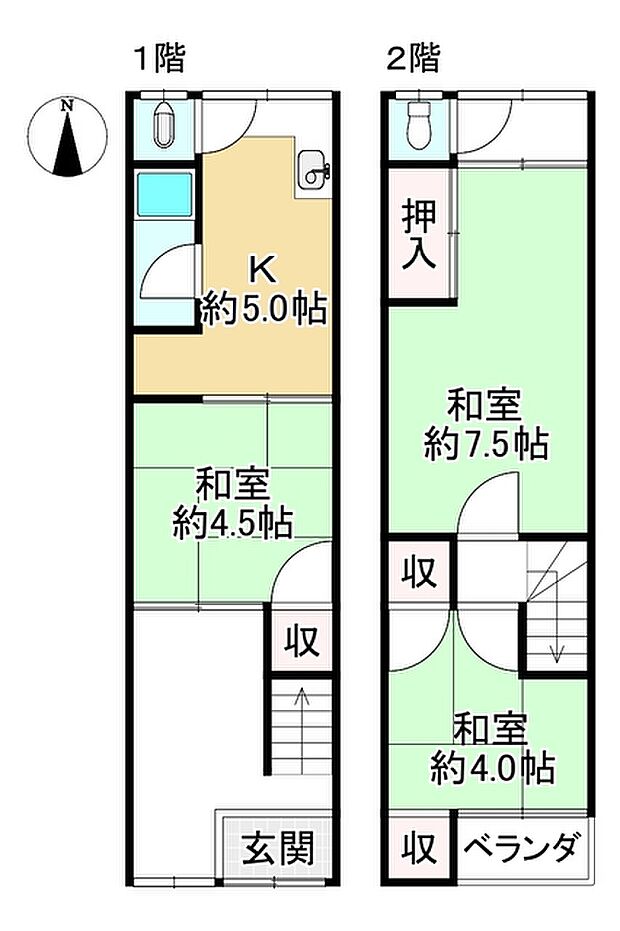 阪急神戸線 十三駅まで 徒歩9分(3K)の間取り