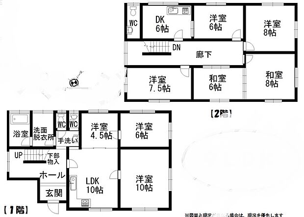 島根県益田市遠田町(8LDK)の間取り