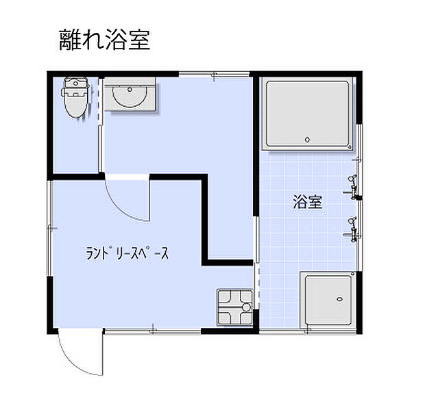 離れ温泉間取り