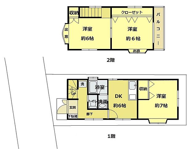 ２階建て　階段もゆったりしていますので上り下りもしやすいです