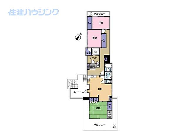 巣鴨第2ＳＹマンション(3LDK) 12階の間取り