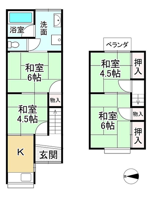 長岡京市長岡3丁目(4K)の間取り