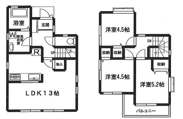 中古戸建　平塚市南原1丁目(3LDK)の間取り