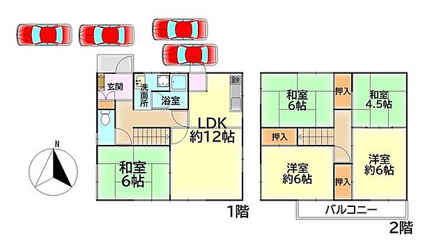 南海本線 箱作駅まで 徒歩13分(5LDK)の間取り