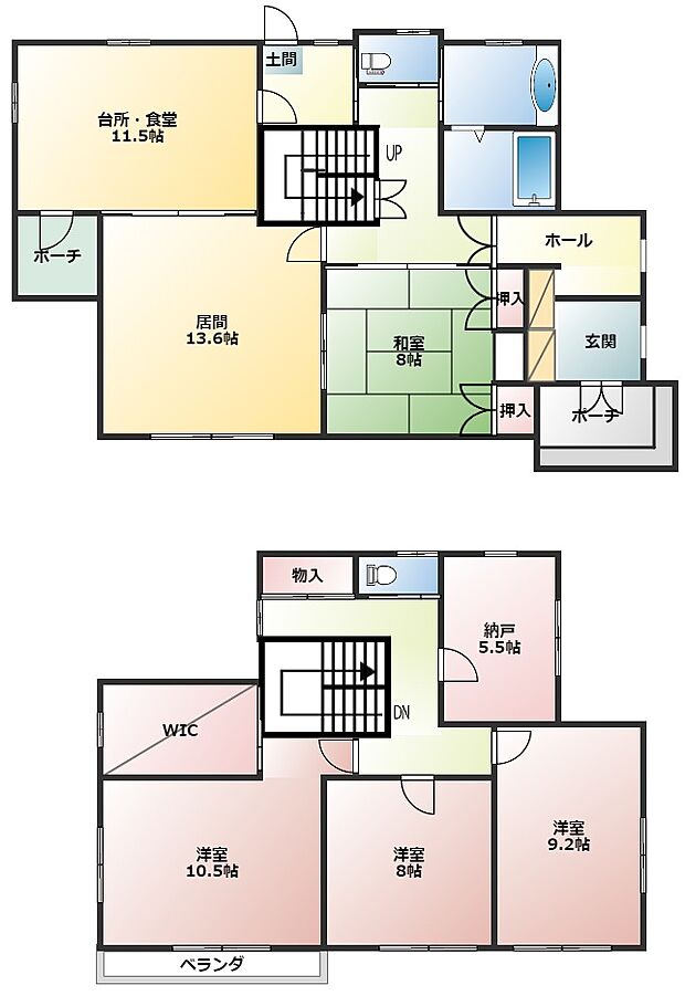 島田市井口　中古住宅(4SLDK)の間取り