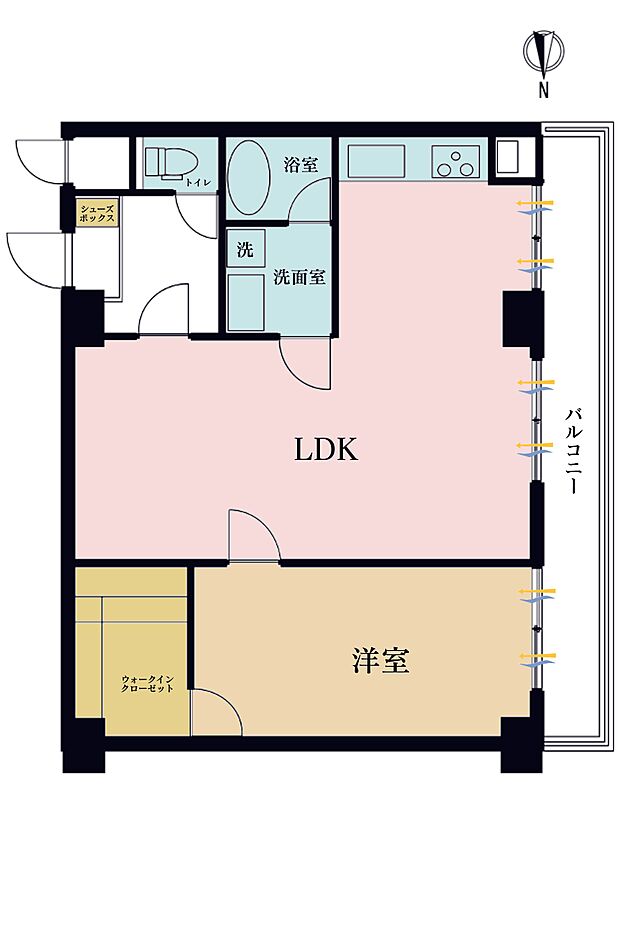 1LDK+S（納戸）、専有面積60.86m2