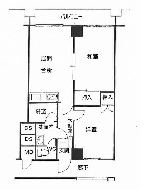 マンション平岸天神山(2LDK) 3階/318の間取り