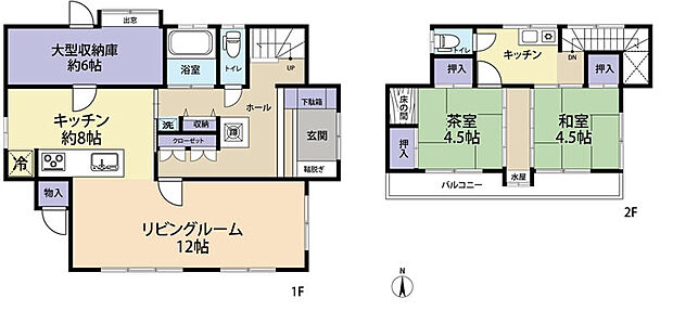 ＪＲ伊東線 来宮駅まで 徒歩20分(2LDK)の間取り