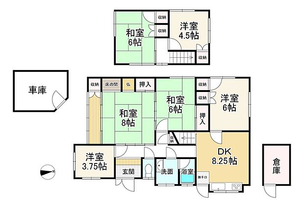 橋本市御幸辻(6DK)の間取り