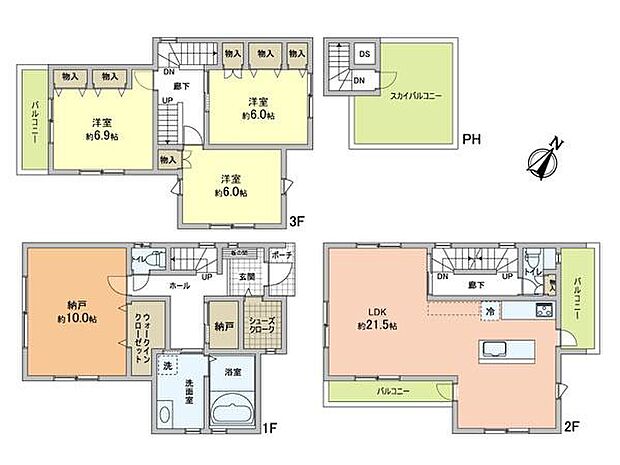 京急本線 金沢八景駅まで 徒歩14分(3SLDK)の間取り