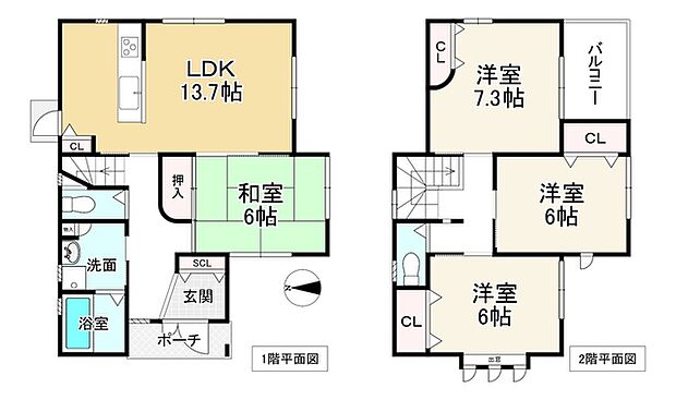 ＪＲ和歌山線 高野口駅まで 徒歩23分(4LDK)の間取り