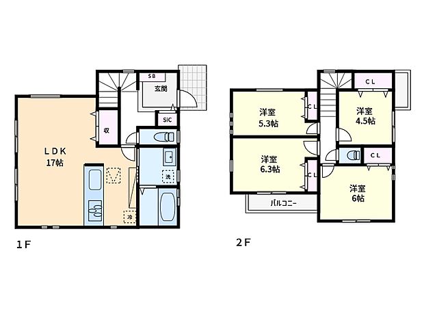 横浜市保土ヶ谷区桜ヶ丘　中古戸建(4LDK)の間取り