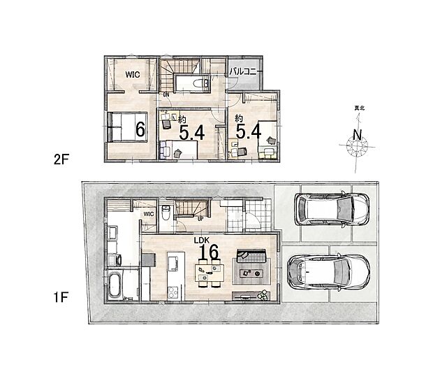 耐震等級3取得♪WIC併設の広々洗面脱衣室が魅力♪家事ラク動線で、毎日快適に過ごせる3LDKのお家です♪