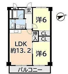 間取図画像 2LDK