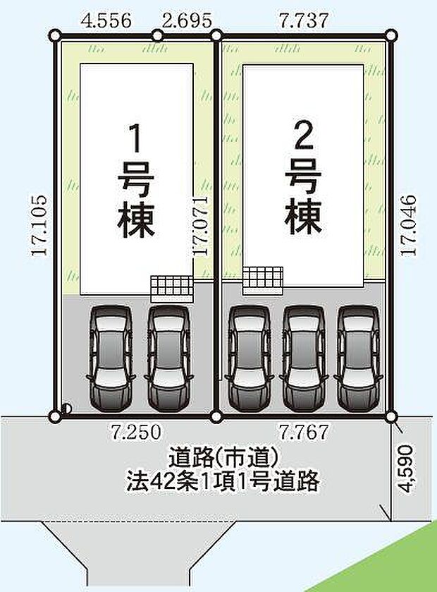 2号棟駐車場3台可能です♪但し、車種によります