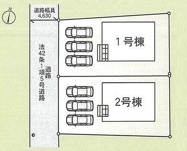 全体区画図:1号棟