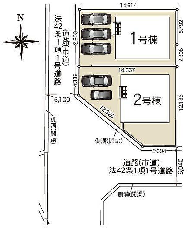 駐車場並列3台可能です♪