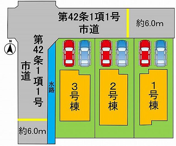 全体区画図:1号棟
