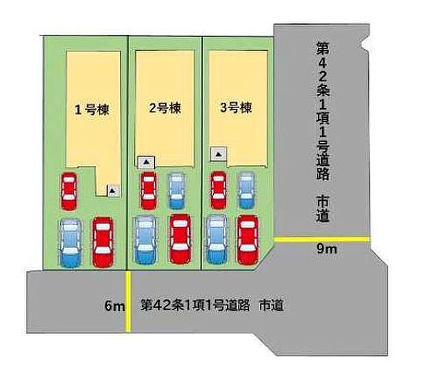 1号棟駐車場3台可能です♪但し、車種によります