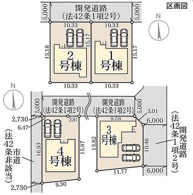 全体区画図：1号棟