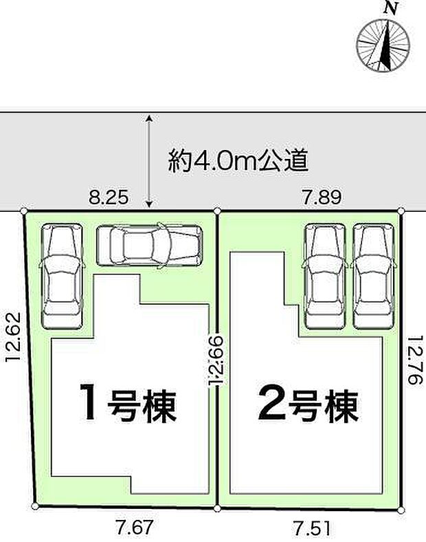 駐車場も2台確保されており、前面道路4ｍと駐車も楽々できます！