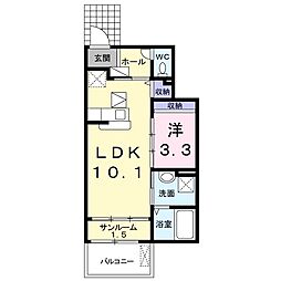 ポルトボヌール1 1LDKの間取図画像