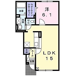 グラード 1LDKの間取図画像