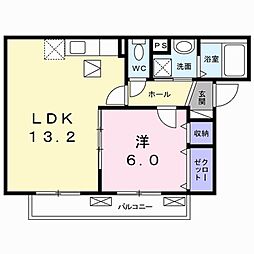 エクセラン・ソワ 1LDKの間取図画像