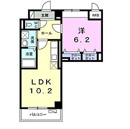 ラ・ルミエール 1LDKの間取図画像
