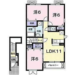 セプト・クルール 3LDKの間取図画像