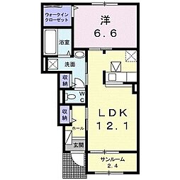 リーブルハウス2 1LDKの間取図画像