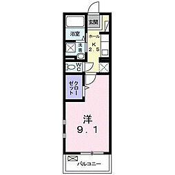 メゾン・ド・アンジュ 1Kの間取図画像