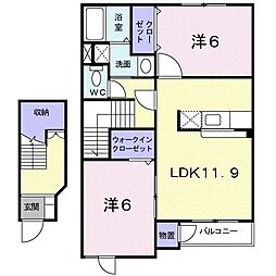 エミネンス・和三番館 2LDKの間取図画像
