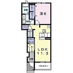 ネオステージ1 1LDKの間取図画像