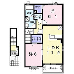 ピュアライブ9B 2LDKの間取図画像