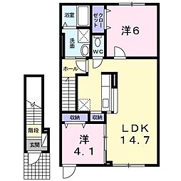 メゾンエスポワール 2LDKの間取図画像