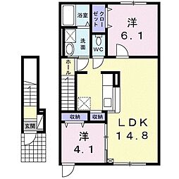 エテルノ 2LDKの間取図画像