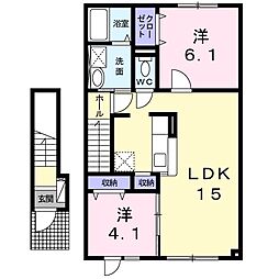 セリシール2 2LDKの間取図画像