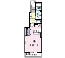 ハイスペースアイ ワンルームの間取図画像