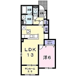 グレーシアE・S・TA 1LDKの間取図画像