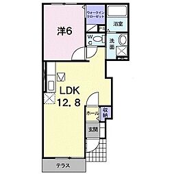 レストパーク2 1LDKの間取図画像