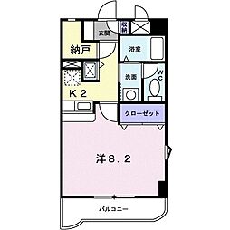 CENTRALCASA 1Kの間取図画像