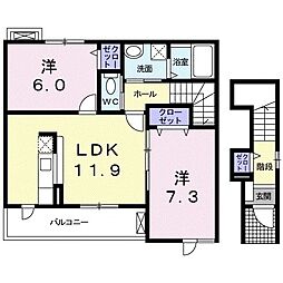 間取図画像 2LDK
